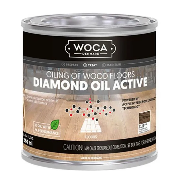 WOCA DIAMOND OIL ACTIVE, CHOCOLATE BROWN  250 ML